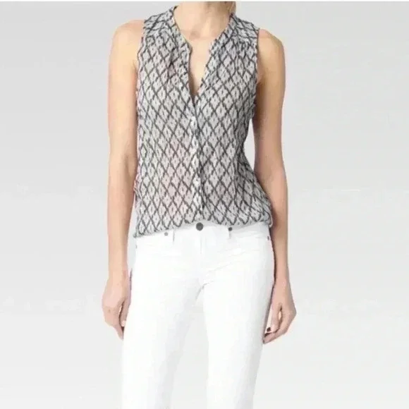 Paige Bonnie Sleeveless Cotton Blouse - Picture 1 of 9